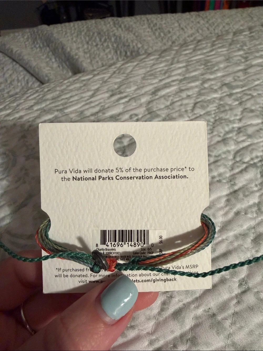 Pura Vida Green Orange Multi-Strand Bracelet